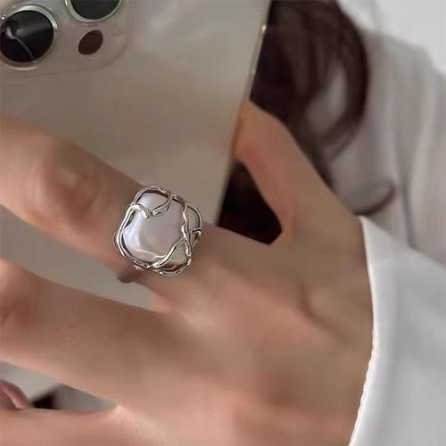 Bagues De Couple Avec Ailes D'ange Et De Démon Romantiques Pour Femmes, Anneau Avec Pierre De Lune Ajustable, Doigt D'ouverture, Bijoux De Fête