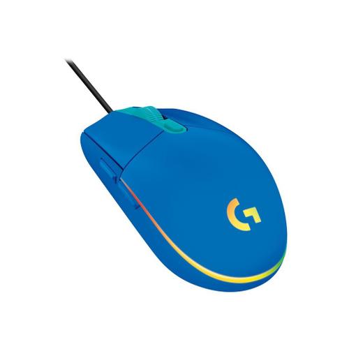 Souris de jeu Logitech G203 LIGHTSYNC - Souris - optique - 6 boutons - filaire - USB - bleu