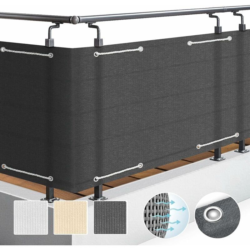 Brise Vue Balcon Extrieur 90x500 Cm Hdpe  Protection Opaqu...