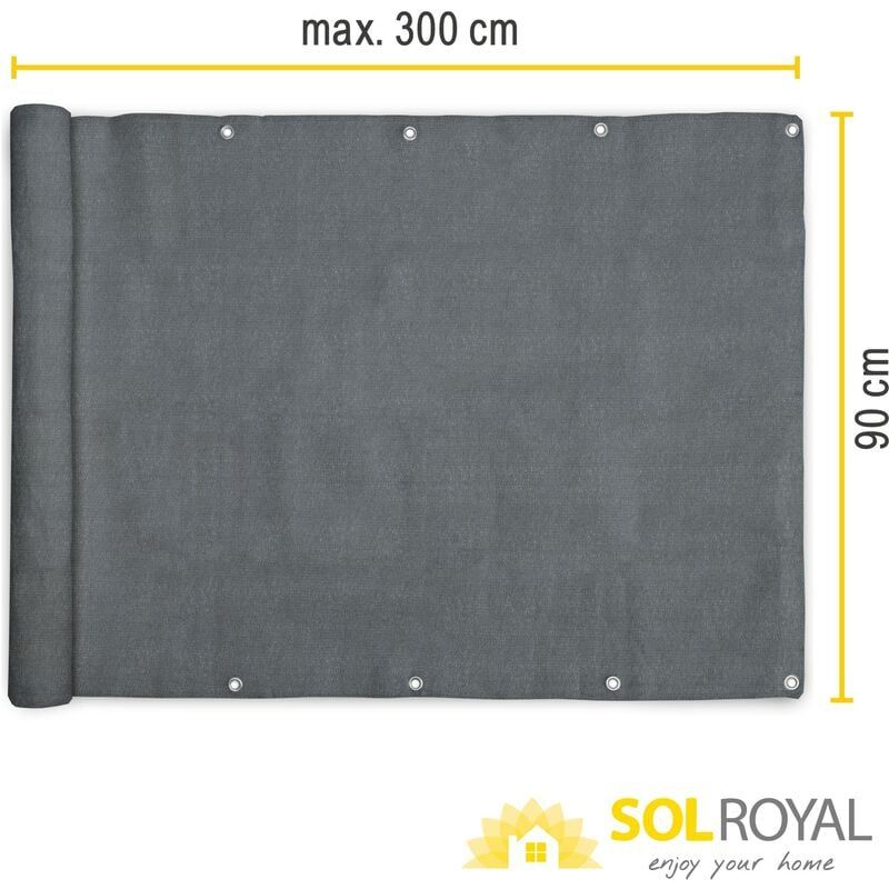 Brise Vue Balcon Extrieur 90x500 Cm Hdpe  Protection Opaqu... - 5