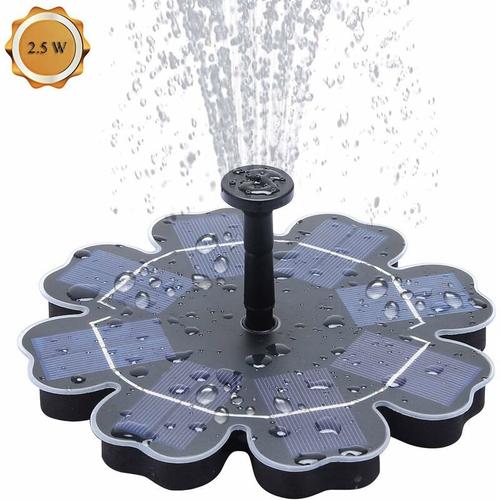 Pompe à Eau Solaire,2.5W Pompe de Bassin Solaire Fontaine d'oiseaux Pompe Flottante Exterieur de l'eau Circulation Solaire Cascade pour Piscine,Jardin,Réservoir de Poissons,Aquarium goodnice