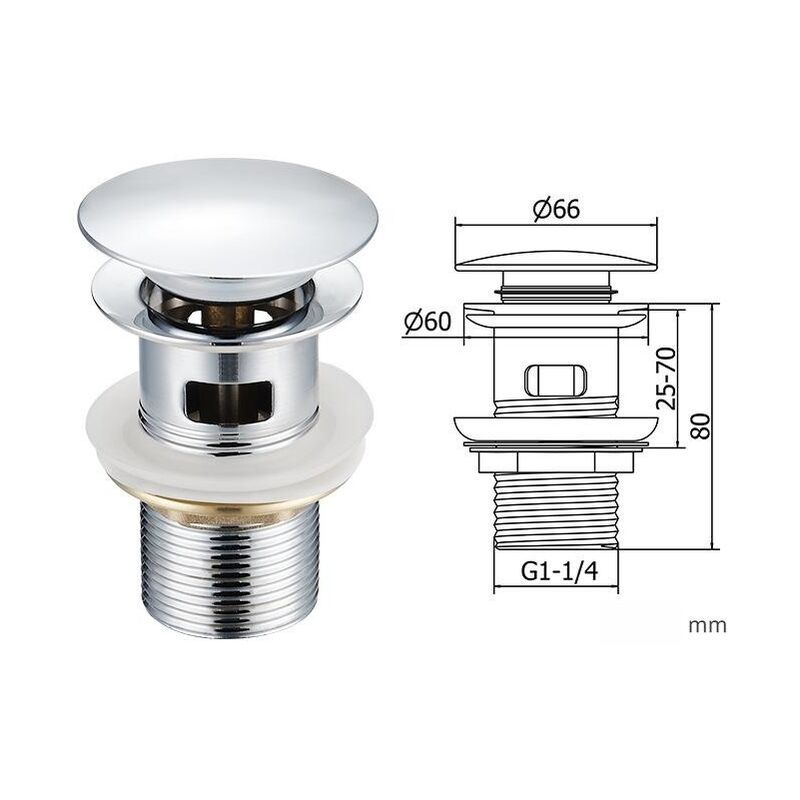 G1-1/4 Bouchon Lavabo Inox,Bonde de Lavabo Anti-Odeur Univer...