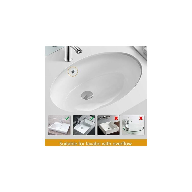 G1-1/4 Bouchon Lavabo Inox,Bonde de Lavabo Anti-Odeur Univer... - 4