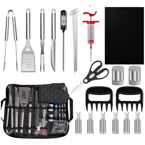 26 Piece Ustensiles Barbecue, Stainless Steel Kit Barbecue, Barbecu...