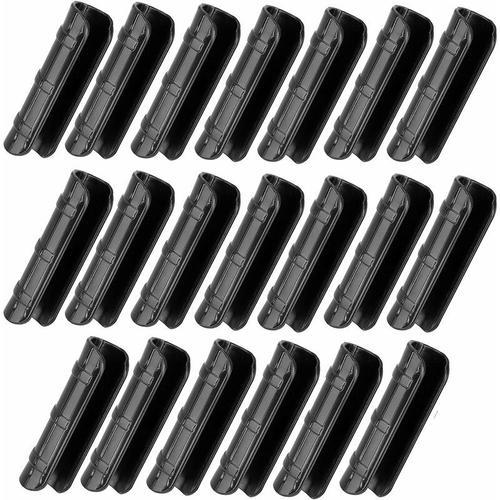 20 Pcs Pinces À Effet De Serre, Polycarbonate Cartes Stratifiées Clips, Bâtiments De Jardin Clip De Tube Cadre De Serre Tuyau Tube Film Clip Ombrage Net Tige Clip(25mm-Noir) Goodnice