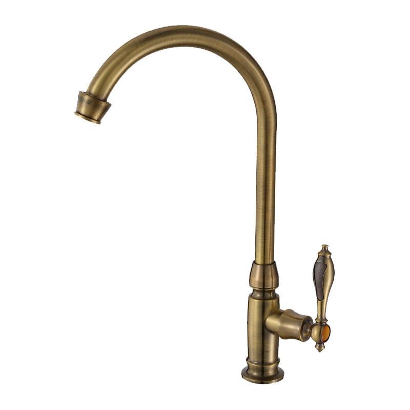 Robinet de Cuisine Mitigeur Robinet Laiton Brossé,Eau Froide Robine...