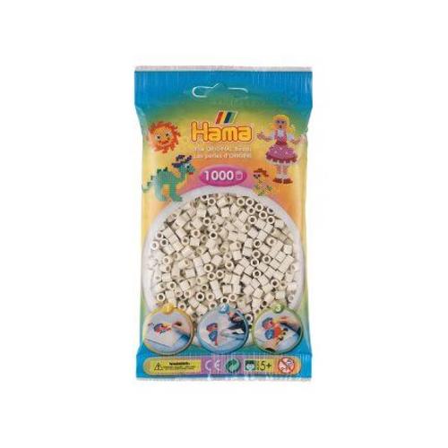 Hama - Sachet 1000 Perles A Repasser, Taille Midi Ø 5mm, Blanc Calcaire - Loisirs Creatifs - Beads