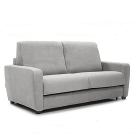 Canapé Convertible Express 140 Cm Norma Matelas 18 Cm Tissu Gris