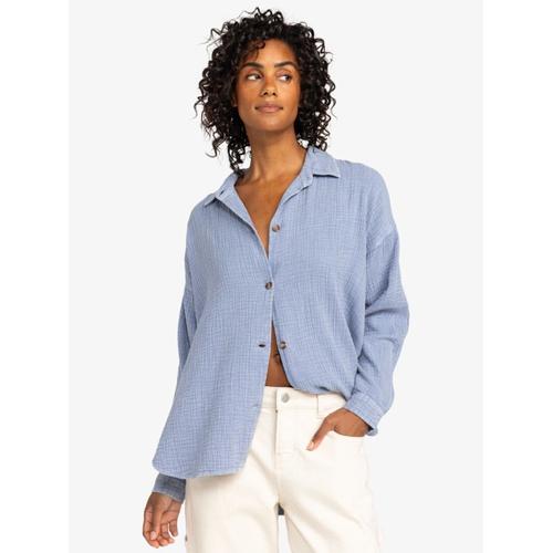 Morning Time - Chemise À Manches Longues Pour Femme - Bleu -