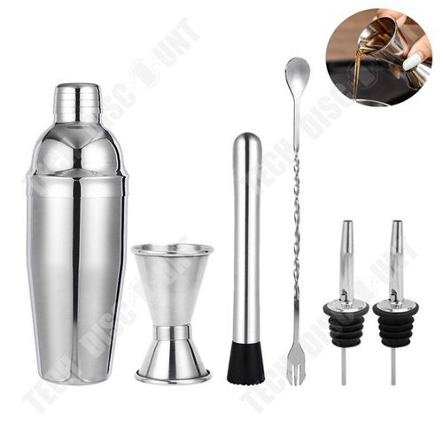 Td® Ensemble De Barman En Acier Inoxydable Outils De Barman De Cocktail Fournitures De Barman Ensemble De Six Pièces