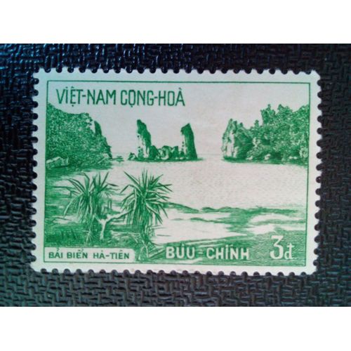 Timbre Vietnam Du Sud Yt 246 Plage De Ha Tien Et Rocher Phu-Tu 1964 ( 020904 )