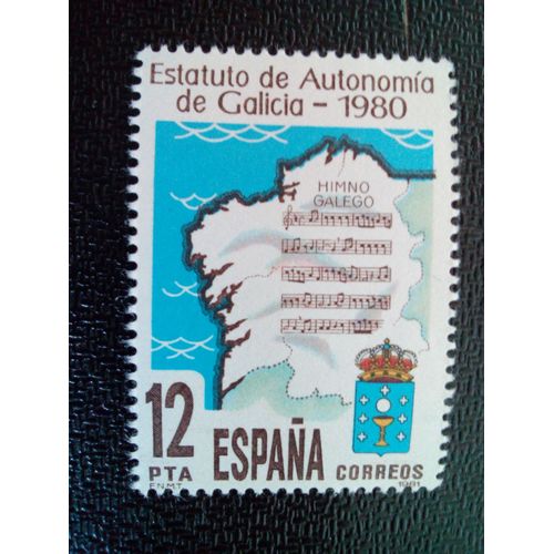 Timbre Espagne Yt 2239 Communautés Autonomes Et Drapeaux 1981 ( 021004 )