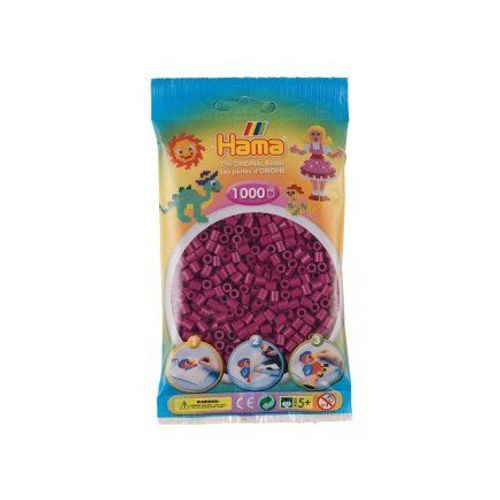Hama - Sachet 1000 Perles A Repasser Midi Prune (N°82) - Loisirs Creatifs - Perles Et Bijoux