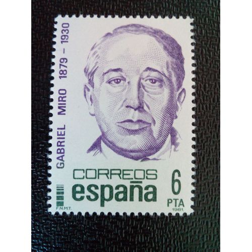 Timbre Espagne Yt 2247 Gabriel Miró 1981 ( 021004 )