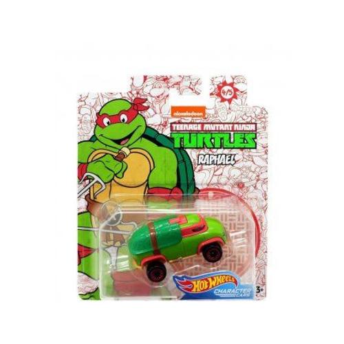 Hot Wheels Voiture Tortues Ninja Raphael - Vehicule Miniature Tmnt Vert Et Rouge - Voiture Collection Turtles