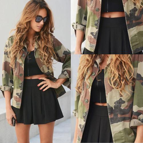 Manteau camouflage online femme