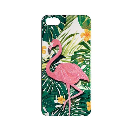 Coque Rigide Compatible Pour Iphone 5c Flamant Rose Flamingo Concept Art 01