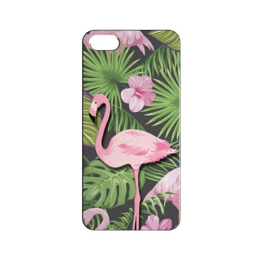 Coque Rigide Compatible Pour Iphone 5c Flamant Rose Flamingo Concept Art 03