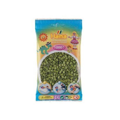 Hama 84 - Lot 1000 Perles A Repasser Midi 5 Mm Vert Olive - Pour Plaque A Picots - Jeu Creatif