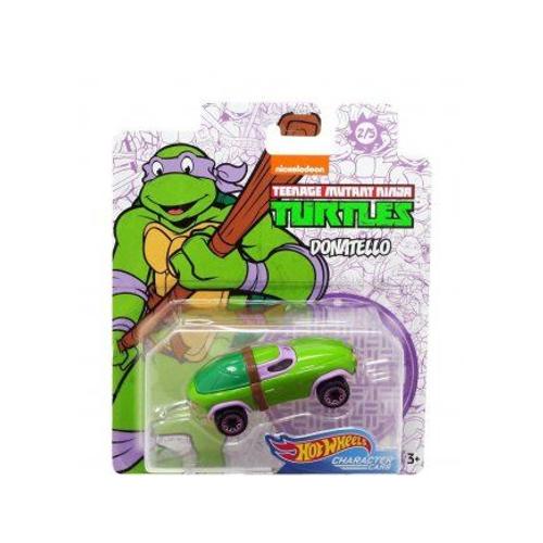 Hot Wheels Voiture Tortues Ninja Donatello - Vehicule Miniature Tmnt Vert Et Violet - Voiture Collection Turtles