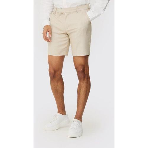 Tailored Marl Slim Fit Shorts Homme - Beige - 34, Beige