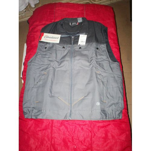 Blouson Sans Manche Noir Et Gris Molinel Xl