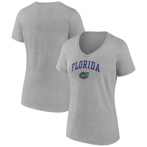 T-Shirt À Col En V Fanatics Heather Grey Florida Gators Evergreen Campus Pour Femmes