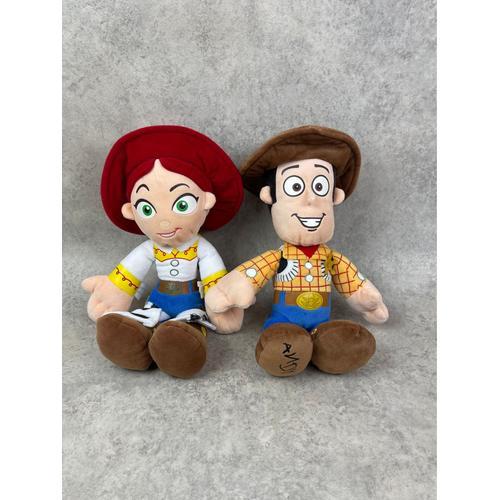 Lot Peluche 31cm Woody Et Jessie Cowboy Toy Story Disney Plush