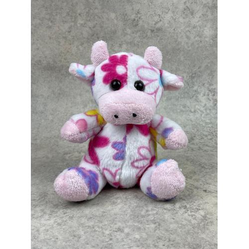 Peluche 16cm Vache A Fleur Cow Plush