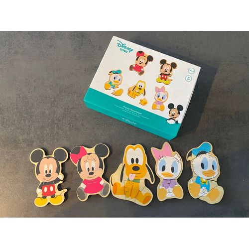 5 Puzzles En Bois De 16 Pièces Disney Dès 12 Mois