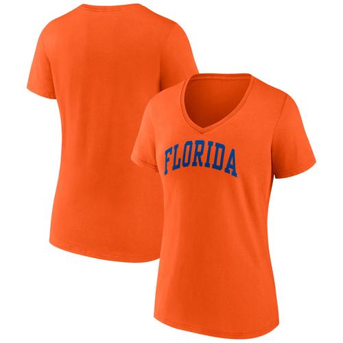 T-Shirt Orange À Col En V Fanatics Florida Gators Basic Arch Pour Femmes