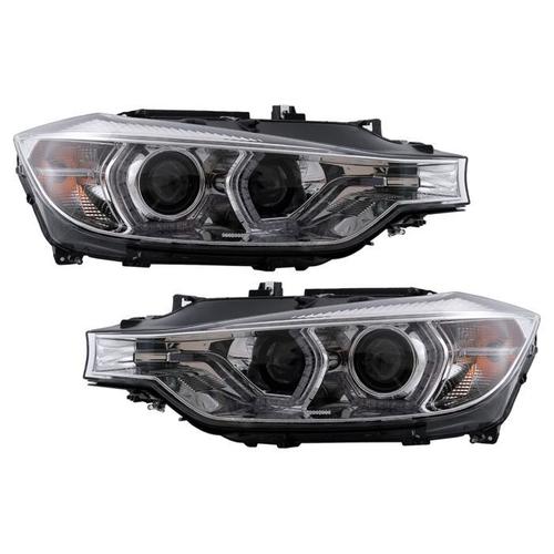 Phares Xenon Angel Eyes Pour Bmw 3 F30 F31 Berline Touring 10.11-05.2015 Chrome