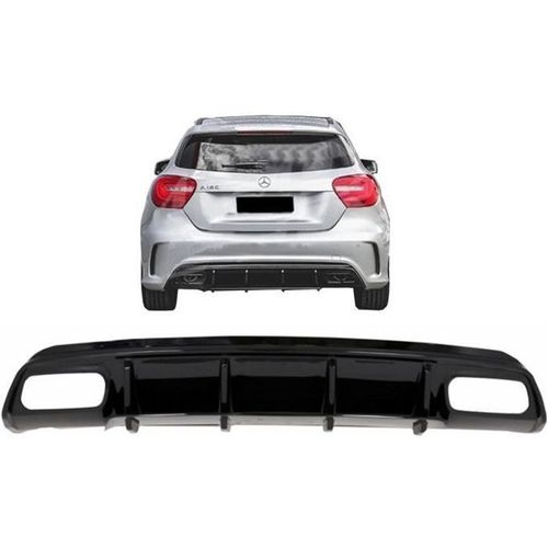 Diffuseur Arrière Pour Mercedes W176 Classe A 2012-2018 A45 Facelift Edition Noir Pour Pare-Chocs Arrière Amg Sport Line