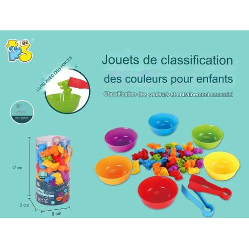 Jeu Montessori De Récolte Et De Tri Des Animaux Colorés De La Forêt