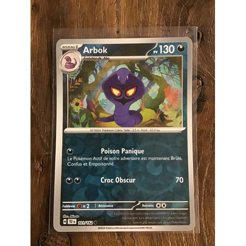 Arbok Reverse 101/162 Série Écarlate Et Violet Forces Temporelles