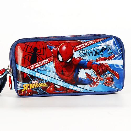 Trousse Double Compartiment Spiderman, Trousse D'école Scolaire Enfant