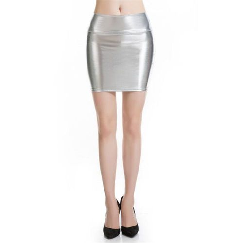Envoie De France Femme Fille Mini-Jupe Courte Patineuse Laser Moulante Mouillé Wetlook Fête Costume De Club Séances De Shooting Dance Shiny Holographic Skirts Harajuku Pu Métallique