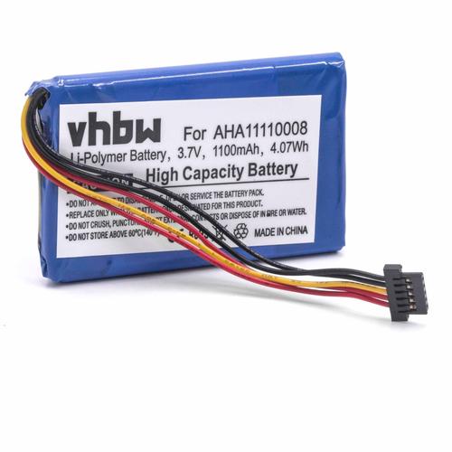 vhbw Batterie compatible avec TomTom Go 6100, 4FL60, 6200, 6250 GPS, appareil de navigation (1100mAh, 3,7V, Li-ion)