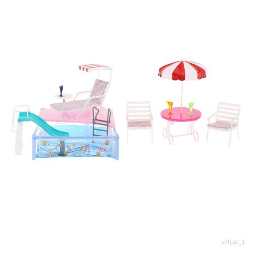 Ensemble De Piscine De Poupée, Jouet Pour Enfants, Accessoires Photo, Cadeaux Pour Enfants, Accessoires De Piscine De Poupée, Simulation Pour Poupées