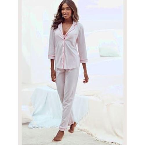 Pyjama Vivance Dreams Classique Avec Motif Tropical - - Rose Clair