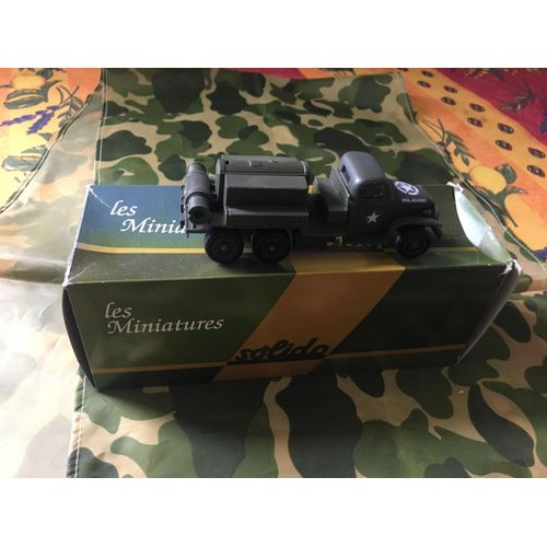 Camion Gmc Cckw 353 6x6 En Version Compresseur En Zamac 1/50eme Solido / Neuf En Boite-Solido