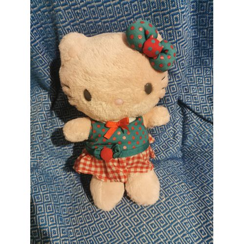 Peluche Hello Kitty Rose Pois Vichy Rouge Bleu Camomilla Sanrio