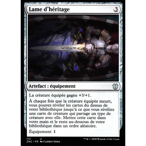 Lame D'héritage - Mtg - Commander Renaissance De Zendikar - U - 113