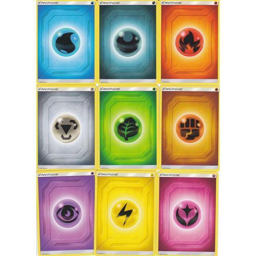 9 Cartes Pokemon Energie - Soleil Et Lune 11,5 Destinées Occultes