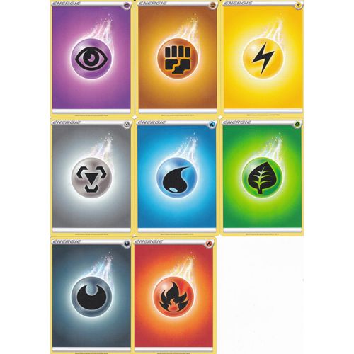8 Cartes Pokemon Energie - Épée Et Bouclier - Année 2020