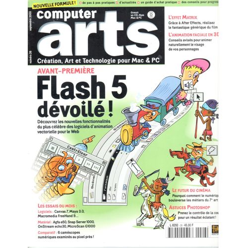 Computer Arts N°26 : Flash 5, Effet Matrix, Le Futur Du Cinéma, Animation Faciale 3d