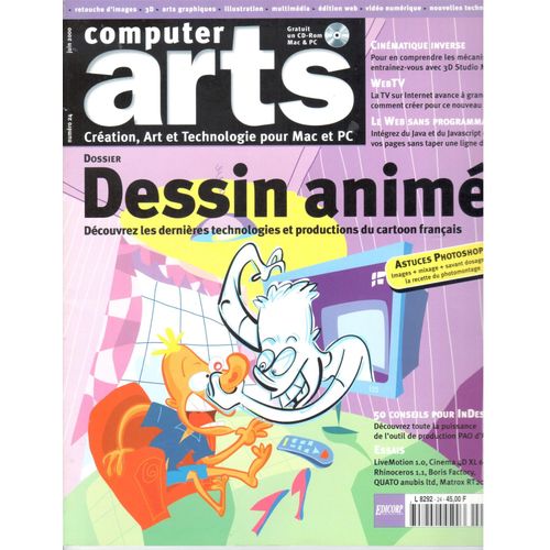 Computer Arts N°24 : Dossier Dessin Animé, Indesign, Webtv