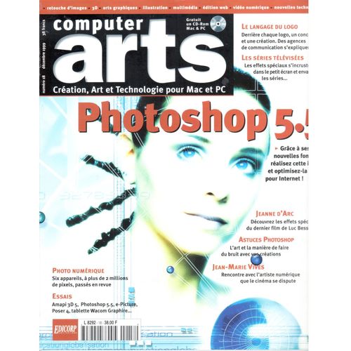 Computer Arts N°18 : Photoshop 5.5, Film Jeanne D'arc De Luc Besson, Jean-Marie Vives