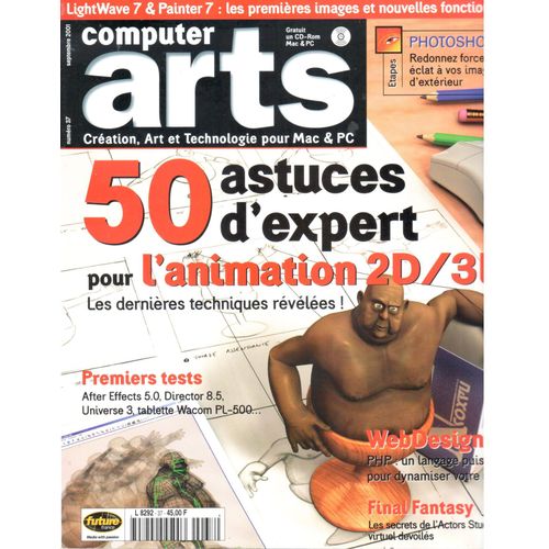Computer Arts N°37 : 50 Astuces D'expert Pour L'animation 2d 3d, Lightwave 7, Painter 7