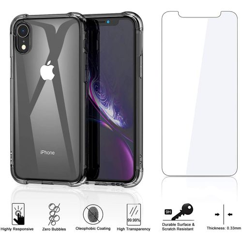 Coque Silicone Angles Renforces + Vitre Protection Ecran Pour Apple Iphone X / Xs Little Boutik®